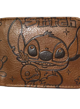 Cute Cartoon Embossed Wallet Men Women Leather Purse Bifold