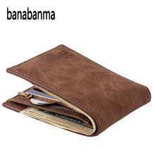 Men Wallet Short Bifold PU Leather Men Purses Fashion