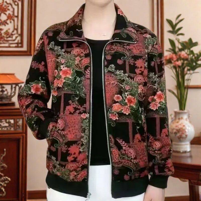 高档翻领春秋夹克衫外套图片