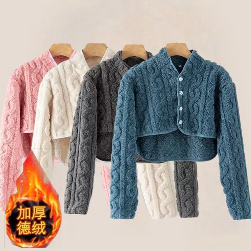 睡觉肩颈保暖长袖坎肩女