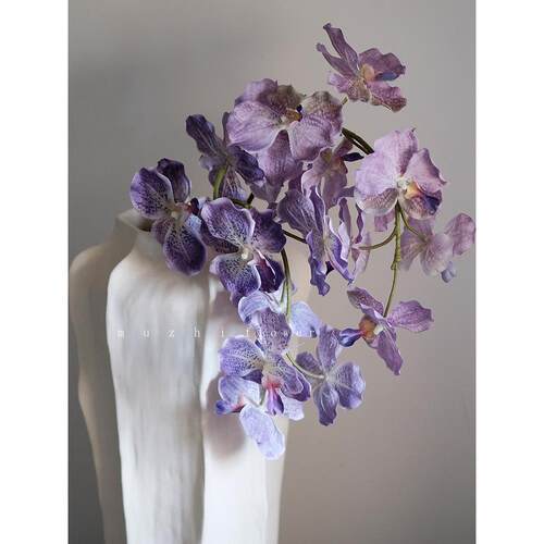 高级感逼真高枝蝴蝶兰万代兰彷真花假花客厅餐桌插花花束家居装饰