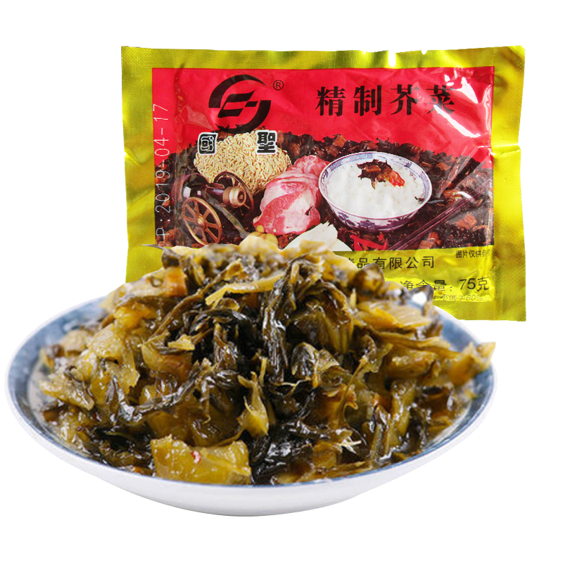 国圣精制芥菜75g*30包开胃酱菜