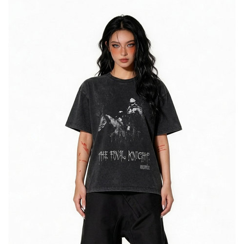 白墨直喷260g纯棉boxy宽松短袖