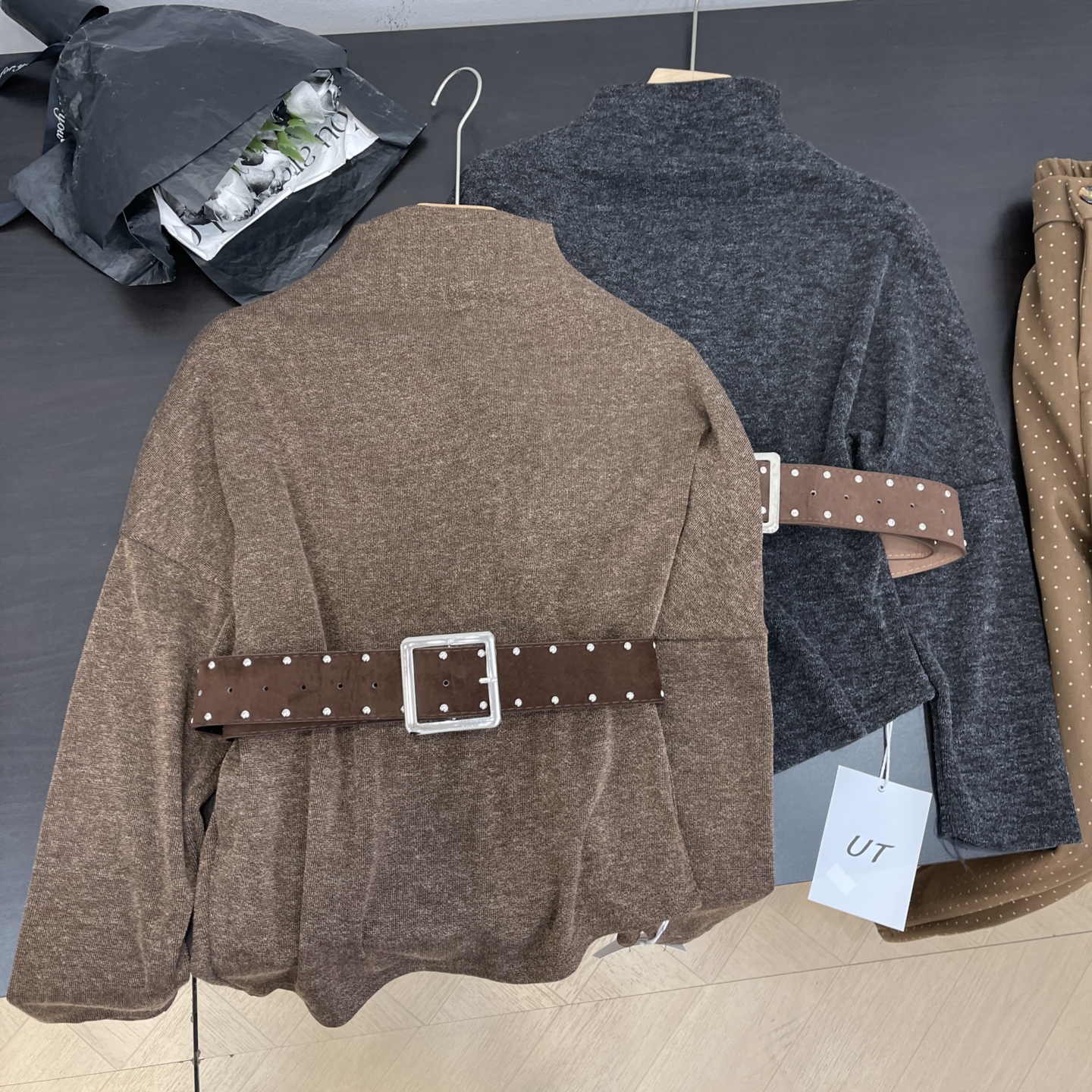 【霞】衬衫纯色小众时尚直筒时尚长袖套头立领显瘦上衣女 L#7