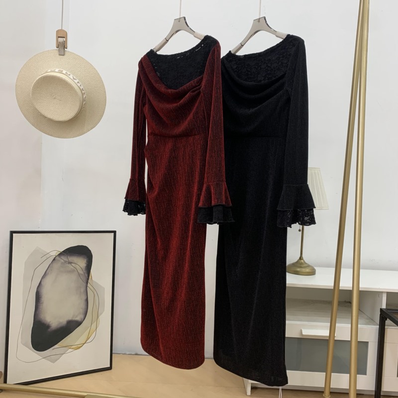 法式时尚连衣裙高级感春季新款气质拼接显瘦减龄女裙子 C#4