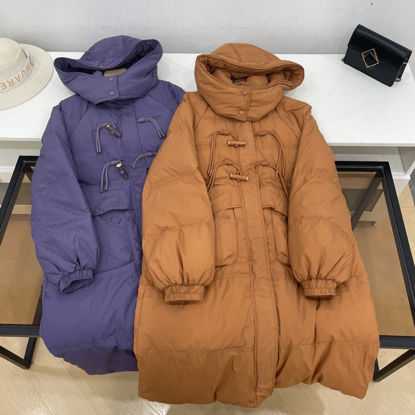 简约百搭宽松显瘦外套服通勤风休闲小众长款连帽外套K#2