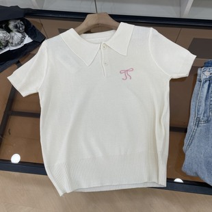 穿POLO领时尚 夏季 针织衫 新款 小众百搭通勤上衣