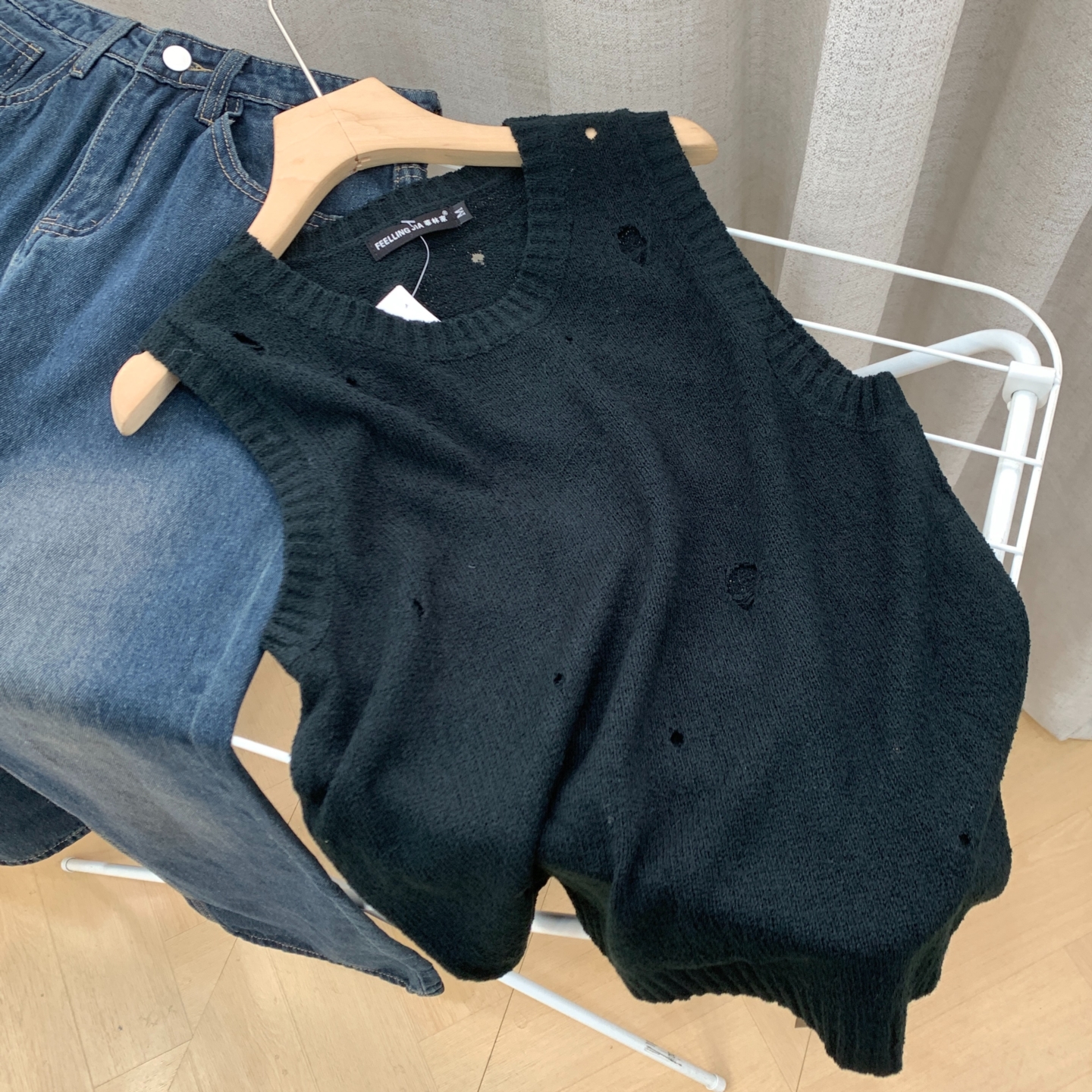 毛衣圆领无袖马甲新款百搭时尚新款套头显瘦冬季女 K#2