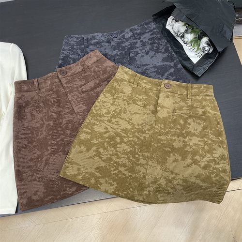 洋气半身裙女秋冬防走光高腰A字裙显瘦包臀打底短裙K#16