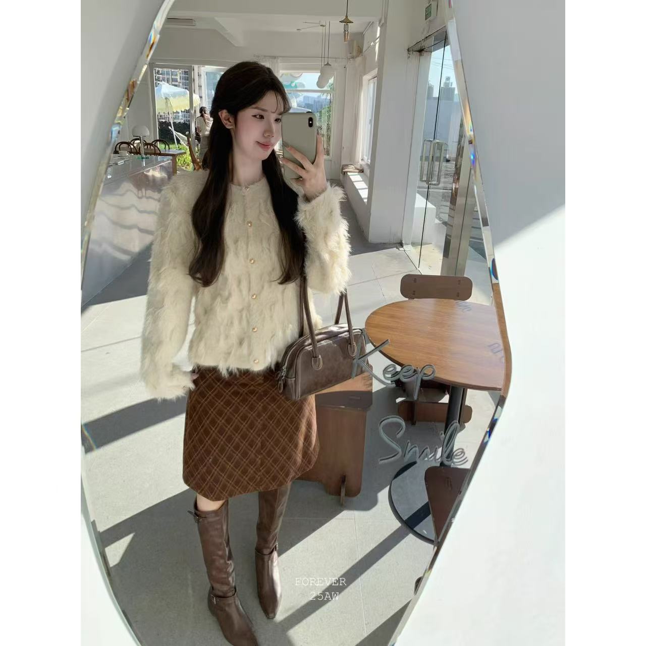 2025秋冬新款时尚宽松显瘦慵懒风单排扣毛衣女百搭小众K#2