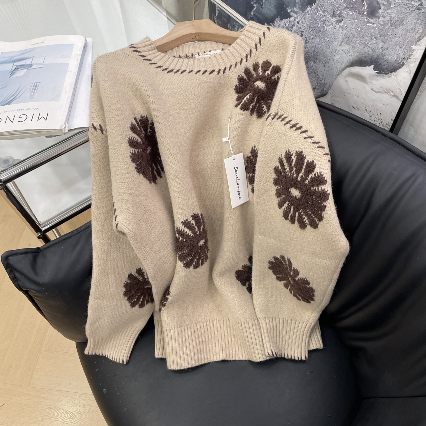 毛衣新款复古小众时尚新款2025冬季保暖通勤女 K#14