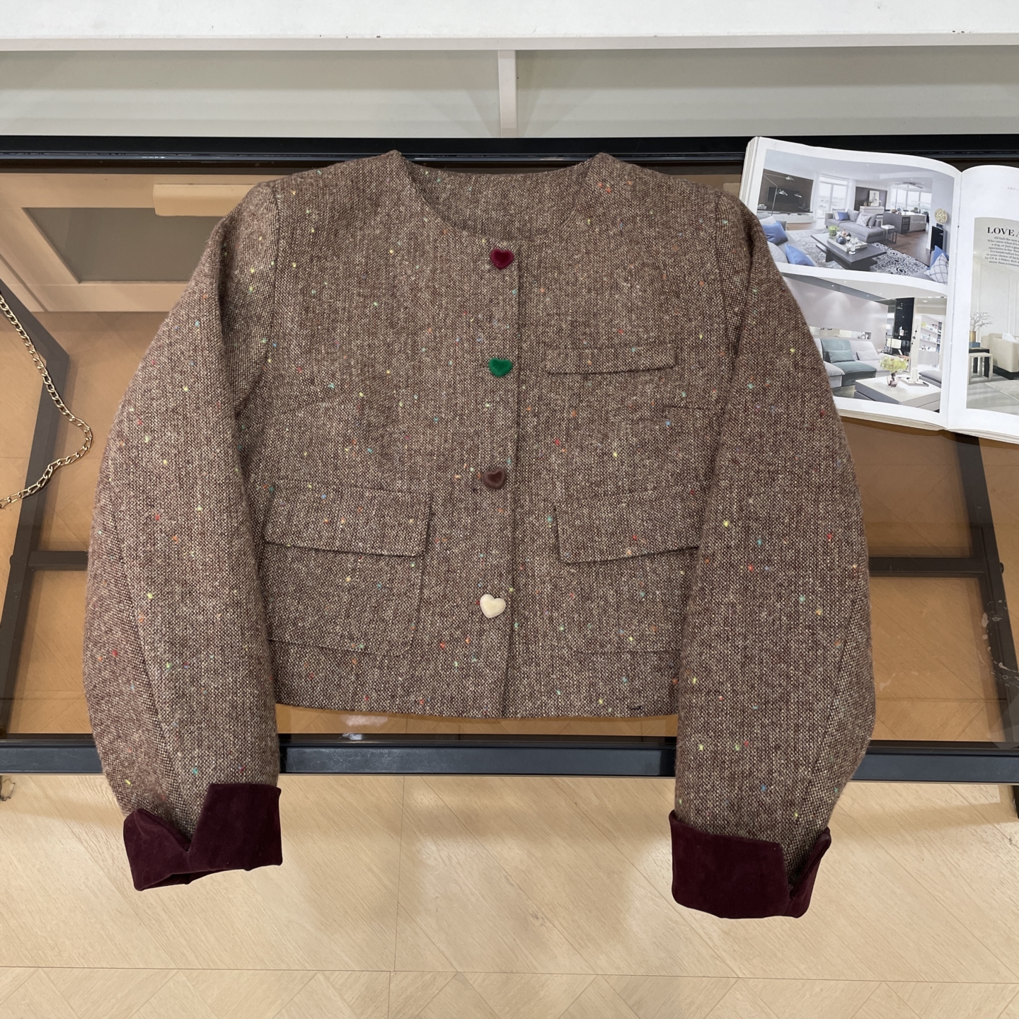 【霞】复古小香风毛呢外套秋冬新款时尚减龄气质穿搭K#16