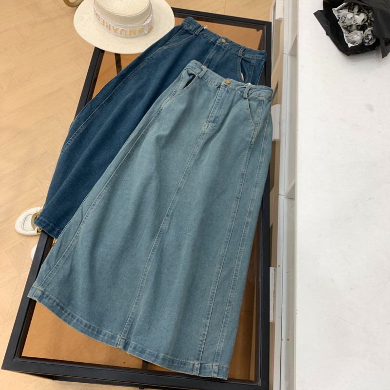 半身裙高腰百搭小众松紧腰夏季2025新款A字中长裙 D#11