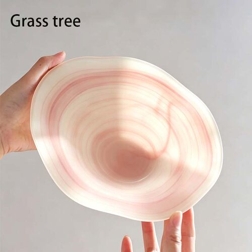 艺术玻璃餐盘高颜值甜品盘