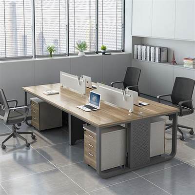 意远(YIYUAN)办公家具加粗钢架职员办公室桌椅组合卡座4四人位6