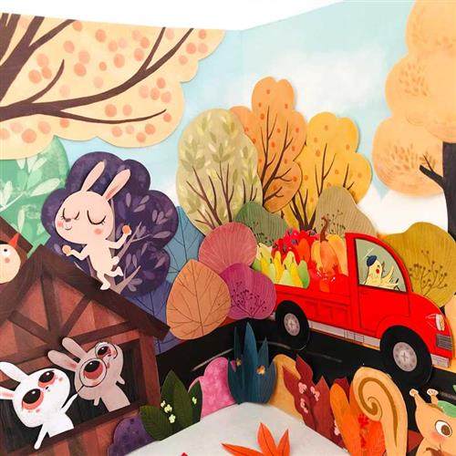 儿童剪贴画手工diy 小学生美术剪纸作业创意彩色四季树叶制作材料