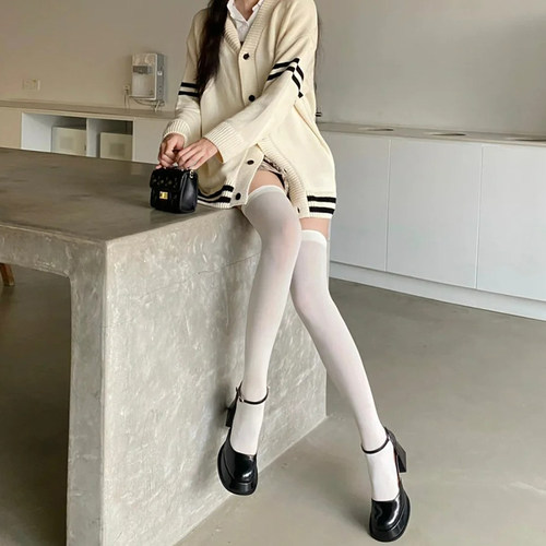 长筒袜网纱高大腿压力过膝