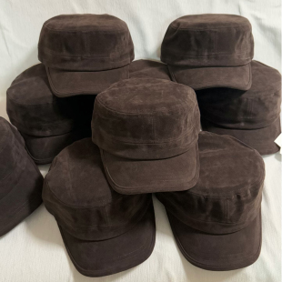 复古棕色平顶马术帽大头围老钱风贝雷帽画家报童帽秋冬大号大码