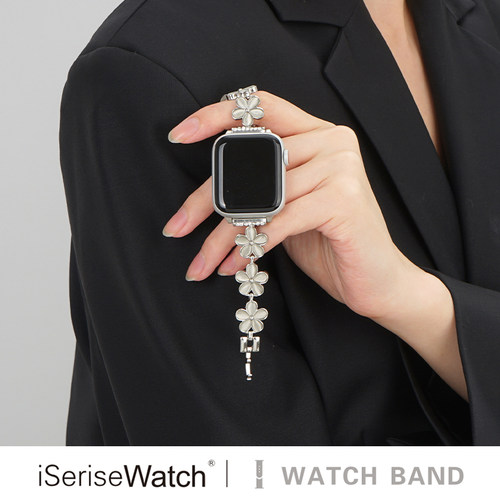 花朵金属设计iwatch表带