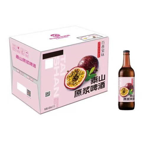 泰山原浆果味啤酒180天百香果西柚味450ml*12瓶精酿啤酒德国工艺