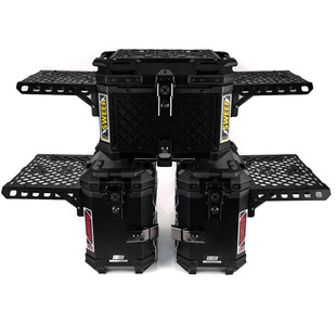 45L多功能装甲铝合金摩托车通用尾箱踏板车电动车拉力车街车尾箱