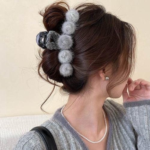 【设计师原创】秋冬毛绒发夹后脑