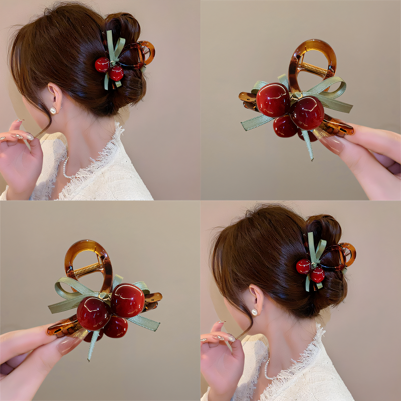 【设计师原创】樱桃抓夹发夹头饰