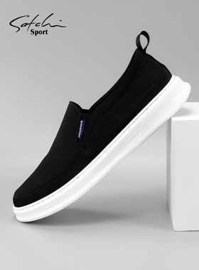 沙驰运动布鞋男鞋套脚帆布鞋软底懒人鞋驾车休闲鞋板鞋