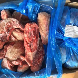 新鲜冷冻无根猪舌头皇冠牌无根口条猪舌整箱20斤饭店卤店食材