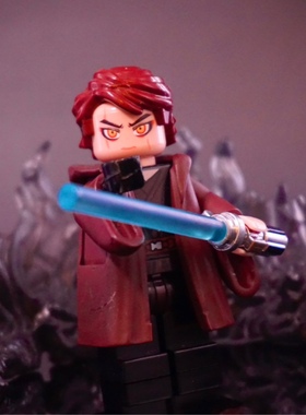 乐高第三方人仔星球大战 阿纳金 二次元 入魔/普通表情UV 印刷