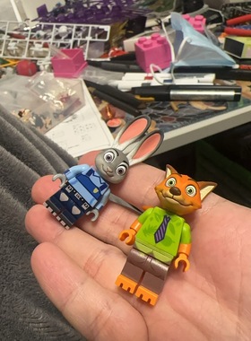 乐高 第三方人仔 朱兔&尼狐 一对