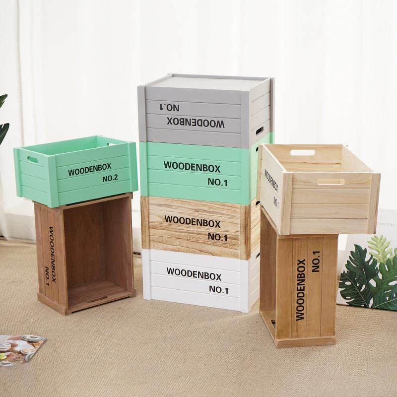 实木木框箱复古木箱木板箱收纳箱超市水果陈列道具展示木条箱装饰