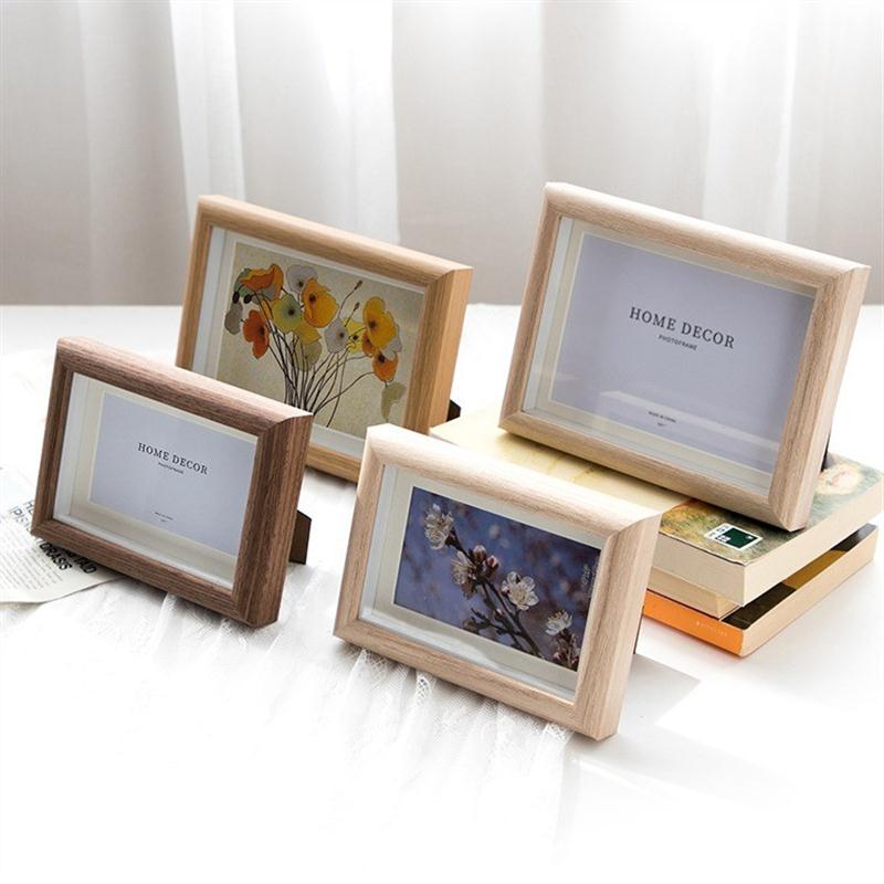 爆款木质立体中空相框 DIY手工干花相框中空励志相框创意书法摆台