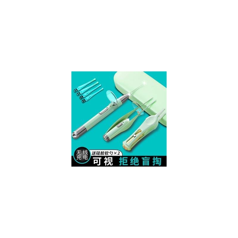 厂家现货发光耳勺3件套儿童采耳工具充电挖耳勺发光鼻屎夹耳镊