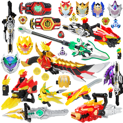 奥迪双钻铠甲勇士4捕将玩具召唤器腰带全套装捕王卡魄刑天侠武器