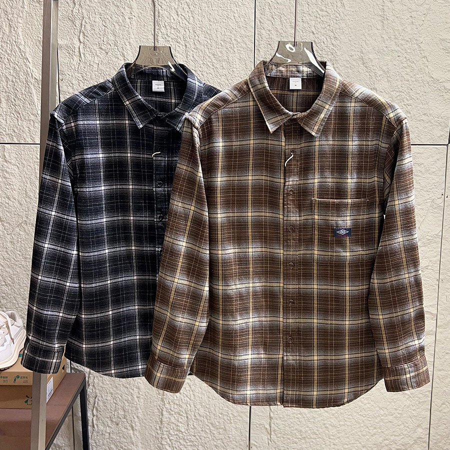 美式复古！微磨毛工艺！春秋男士百搭格子宽松休闲长袖衬衫外套潮,男装,衬衫,淘宝优惠券,粉丝福利购,淘宝优惠卷