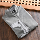 70刀 蜂窝肌理 外贸男士 老美单 冬季 运动休闲保暖抓绒立领夹克