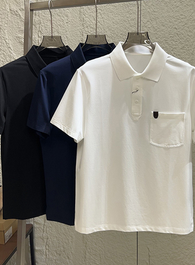 意大利鼎奢！Giza45埃及长绒棉！夏季男士商务休闲翻领短袖POLO衫