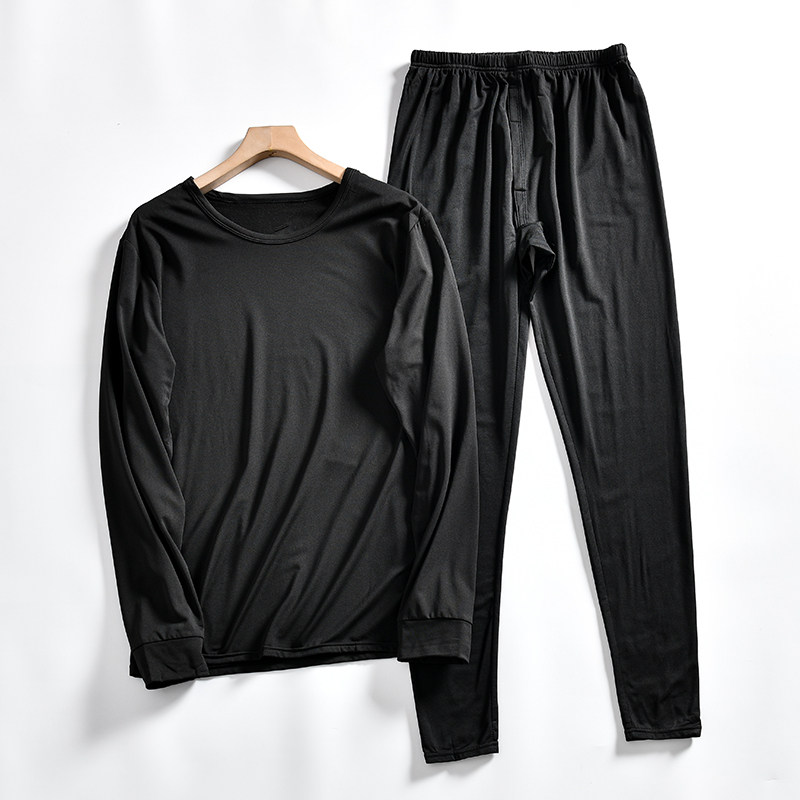 男士加绒保暖内衣套装