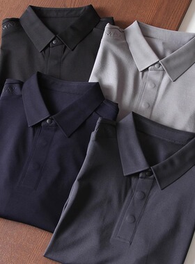 Cool Max凉感纤维！柜1200+/夏季珠地吸湿透气时尚翻领短袖POLO男