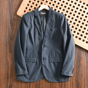 新品 外贸男士 百搭休闲单西纯色西服外套秋 出口欧美单 B备单品