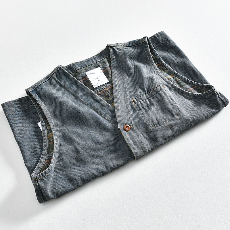 阿美咔叽港风美式休闲马甲坎肩