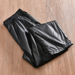 户外防风防水松紧腰直筒休闲裤 出口日单 外贸男士 秋季 网衬内里