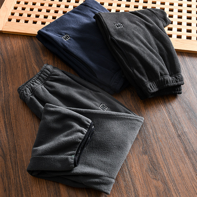 力荐！保暖双面绒！外贸男士加厚摇粒绒松紧腰束口运动休闲卫裤冬,男装,卫裤,淘宝优惠券,粉丝福利购,淘宝优惠卷