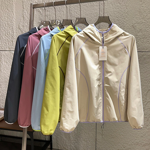 山户外系！男女同款！秋季新品明辑线插肩袖运动休闲连帽夹克外套