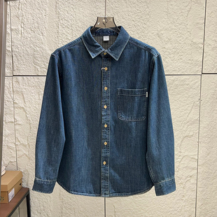 简约百搭宽松牛仔衬衫 重磅丹宁牛仔 男士 秋季 外套潮 酵素水洗棉