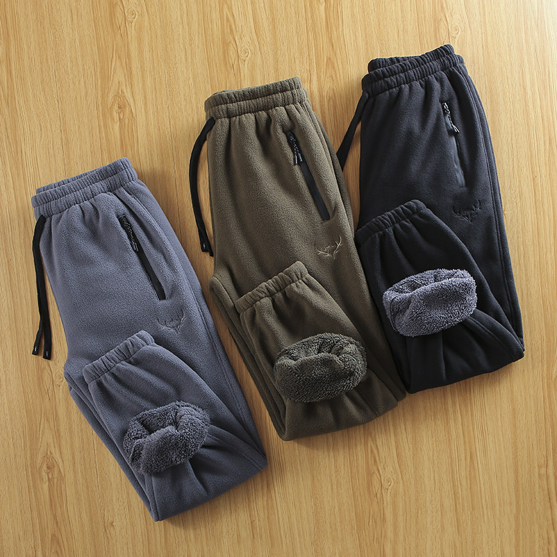 日单牛货！加绒加厚！外贸男装尾货冬季松紧腰口袋拉链摇粒绒卫裤,男装,卫裤,淘宝优惠券,粉丝福利购,淘宝优惠卷