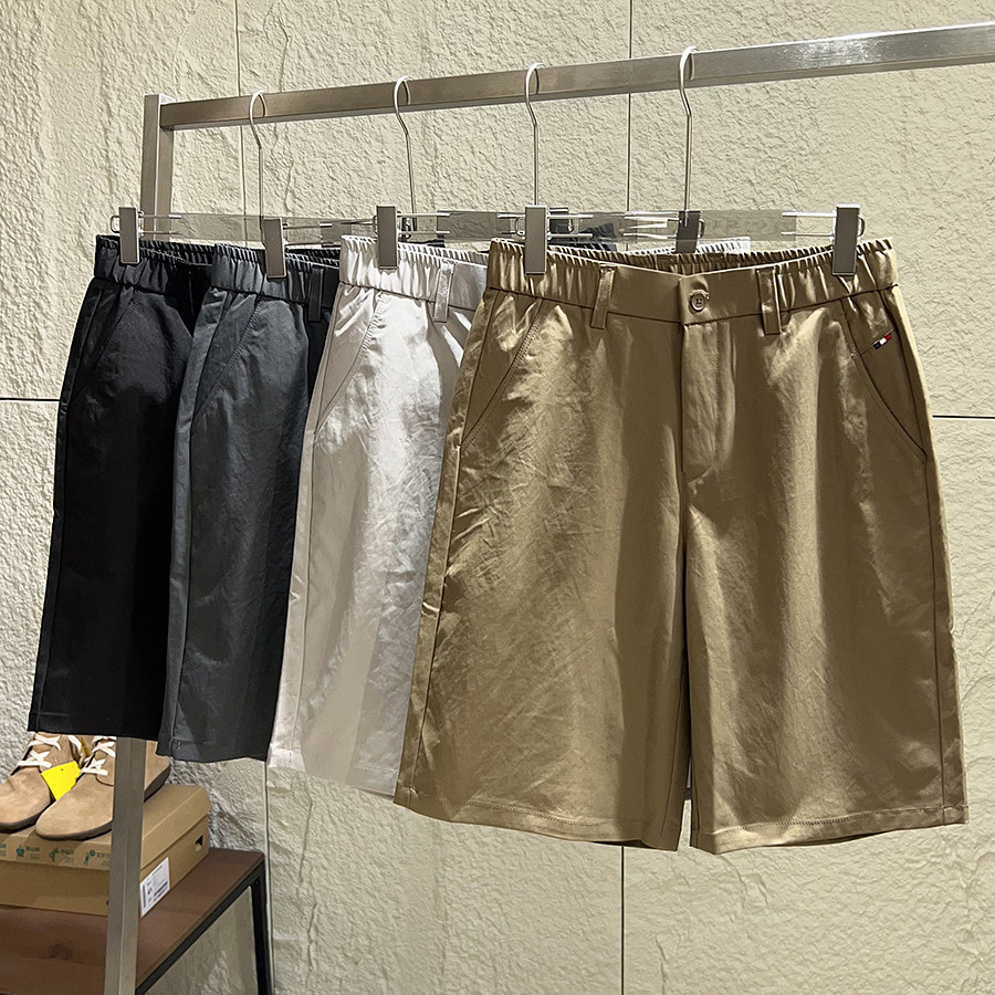 高端品质！亲肤柔软！夏季男士透气松紧腰五分裤直筒休闲通勤短裤,男装,短裤,淘宝优惠券,粉丝福利购,淘宝优惠卷