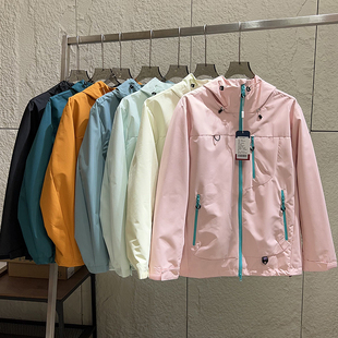 山系户外机能！情侣款！秋季男女防风防水透气连帽冲锋衣夹克外套