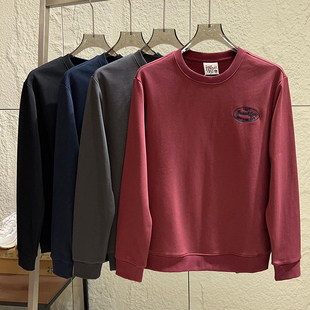 男女休闲百搭舒适宽松圆领纯色刺绣卫衣 秋季 太超值了 客供精梳棉